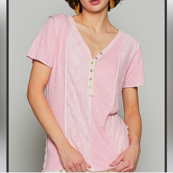 NWOT POL Lace Shirt. - Picture 1 of 5